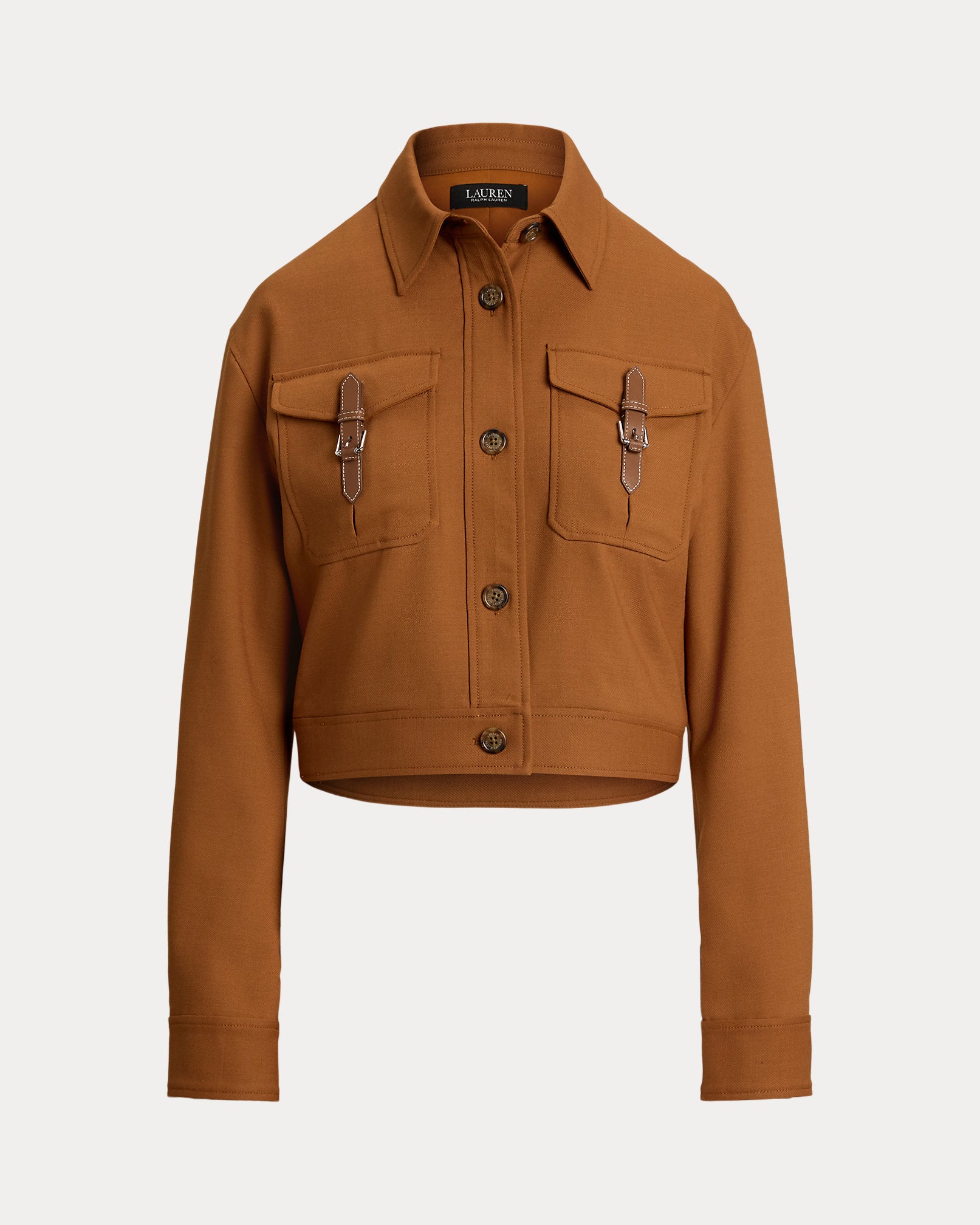 Ralph Lauren BuckleTrim Serge Cropped Jacket