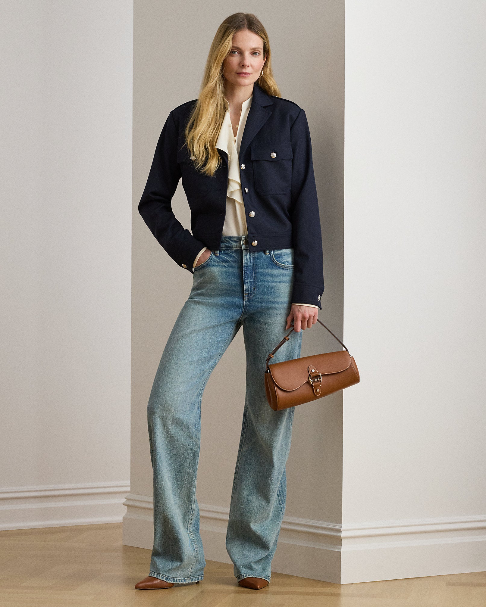 Ralph Lauren Cropped WoolBlend Twill Jacket