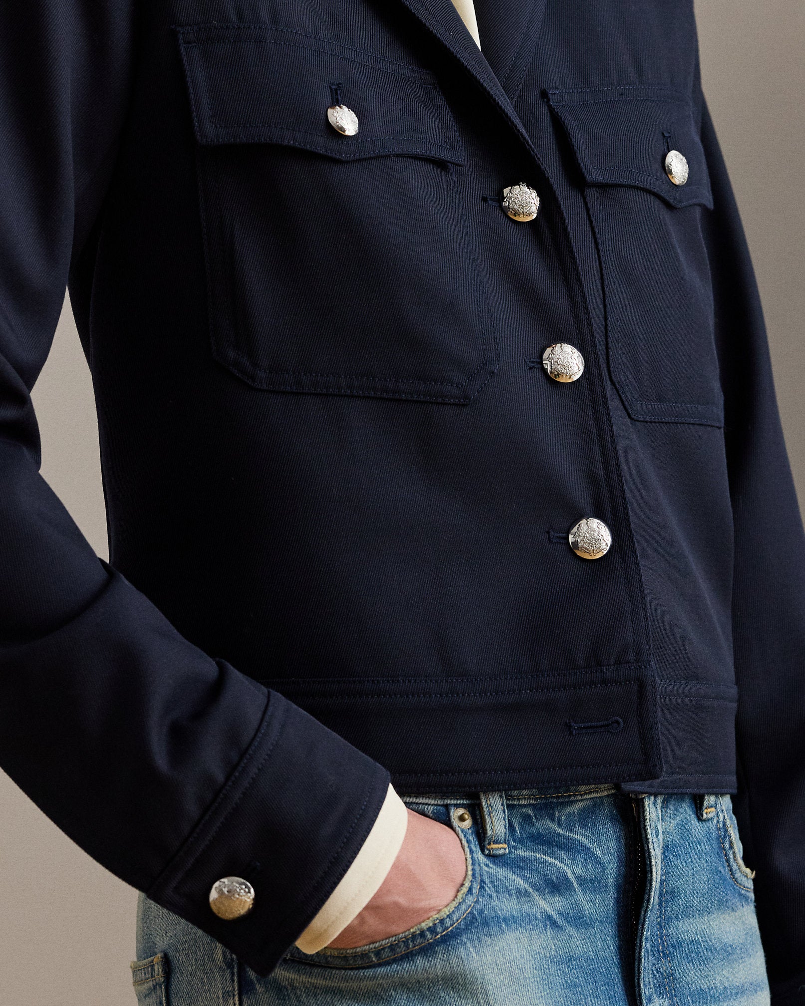 Ralph Lauren Cropped WoolBlend Twill Jacket