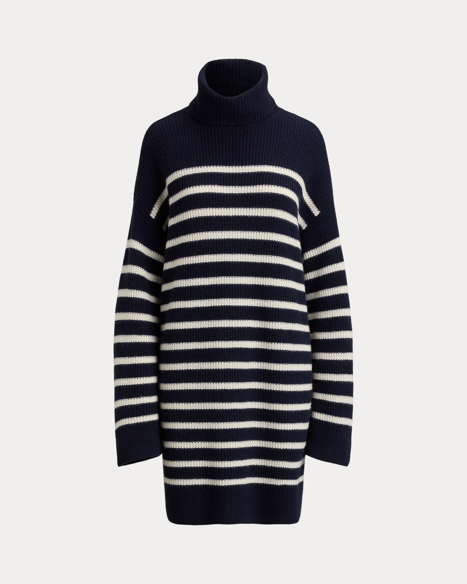 Ralph Lauren Striped WoolCashmere Turtleneck Dress