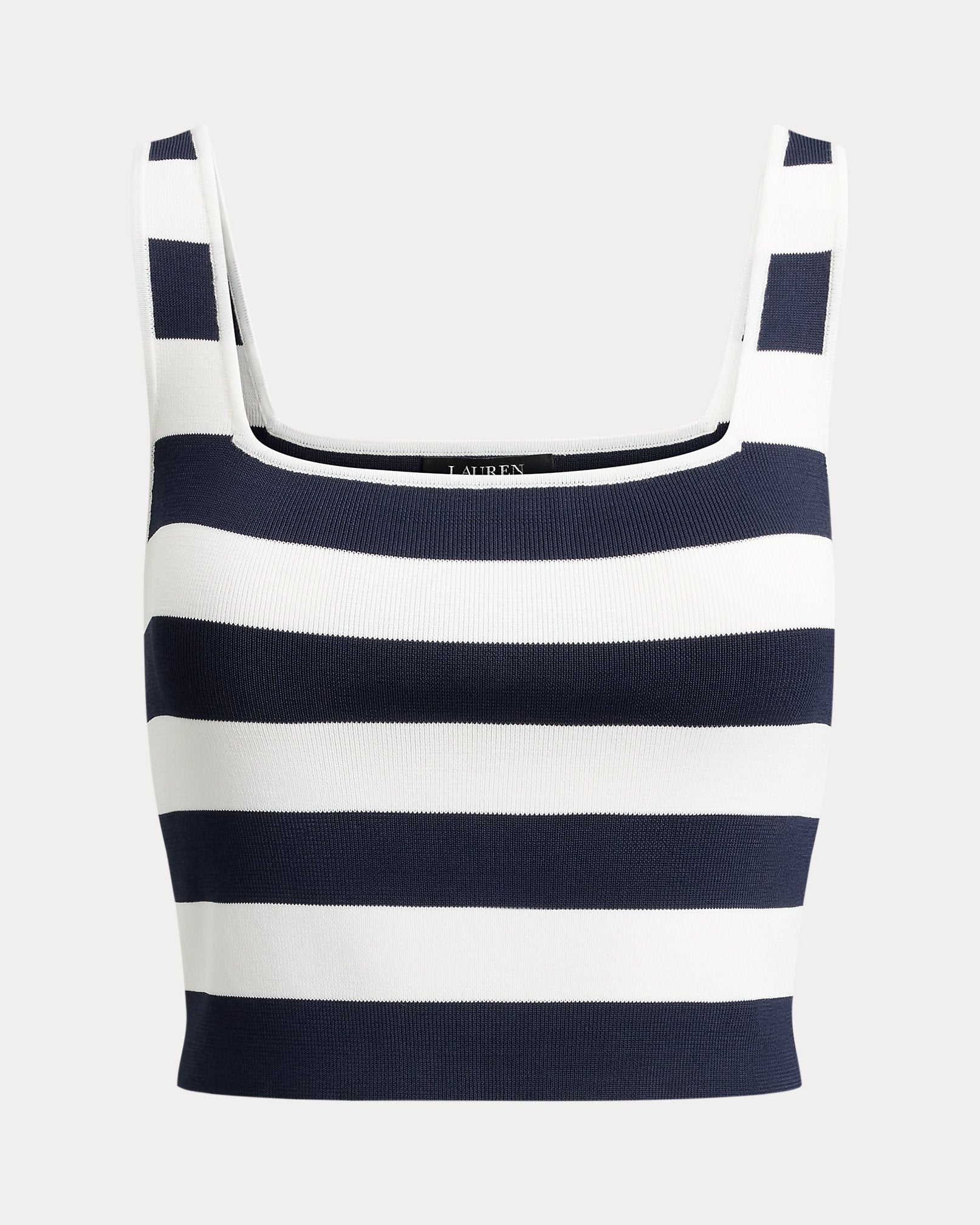 Ralph Lauren Striped Cropped Sleeveless Sweater