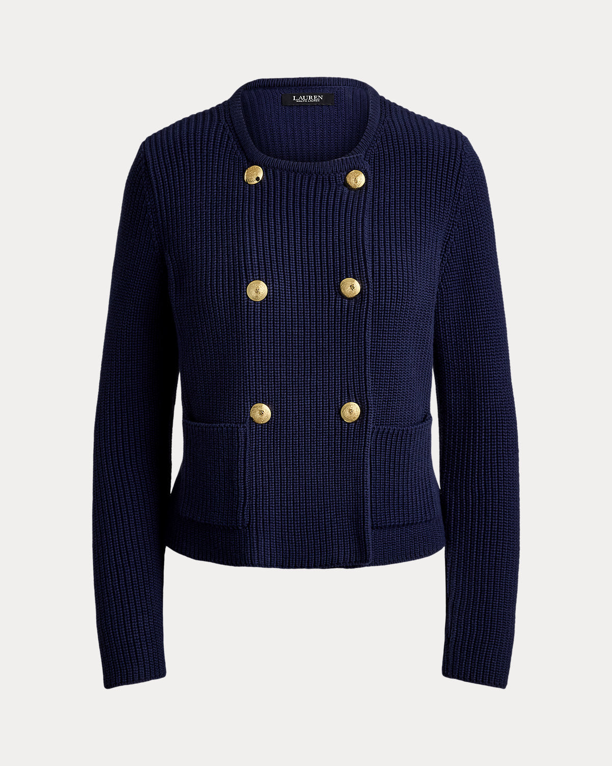 Ralph Lauren DoubleBreasted Cotton Sweater Jacket