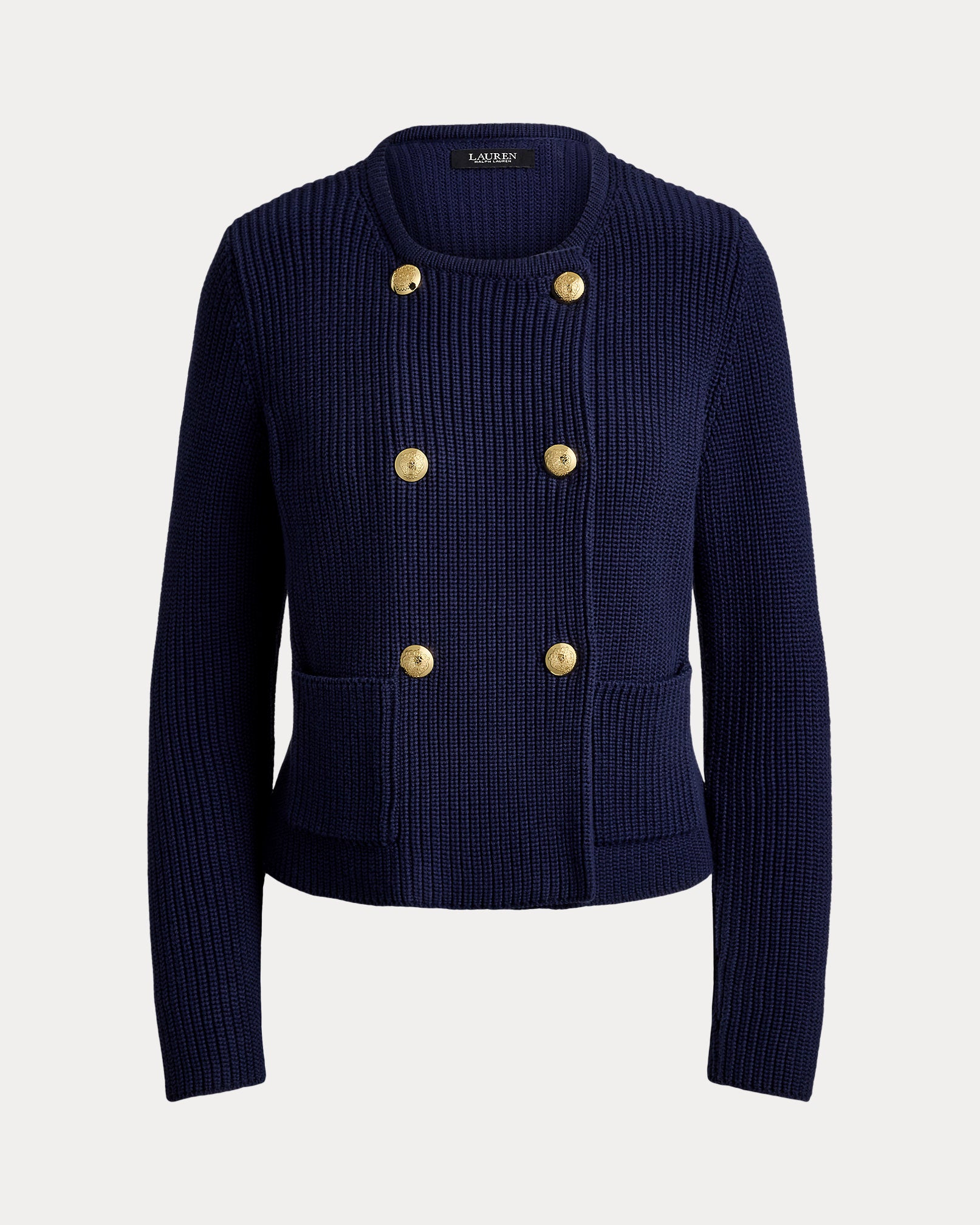 Ralph Lauren DoubleBreasted Cotton Sweater Jacket