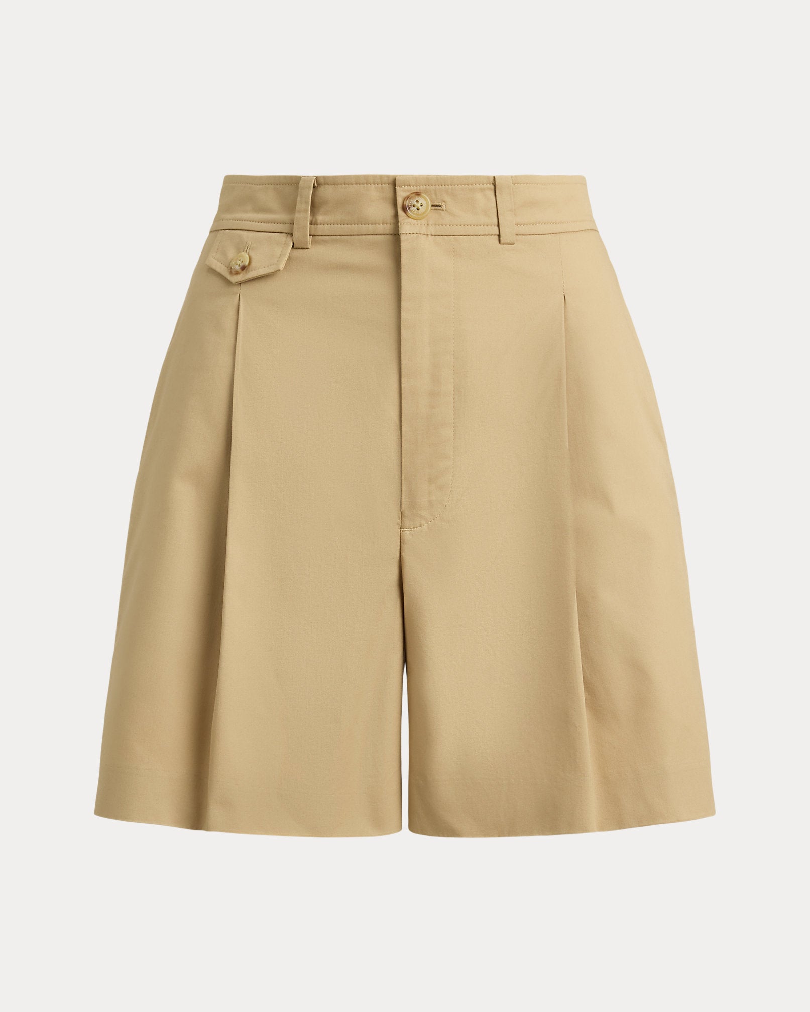 Ralph Lauren Pleated Cotton Twill WideLeg Short