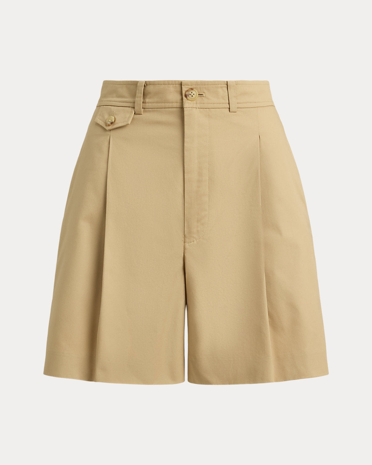 Ralph Lauren Pleated Cotton Twill WideLeg Short