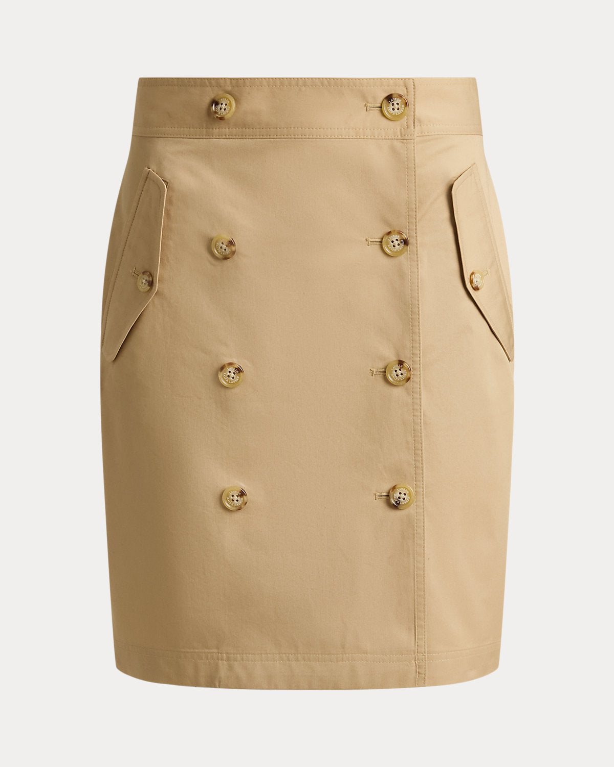 Ralph Lauren DoubleBreasted Cotton Twill Wrap Skirt