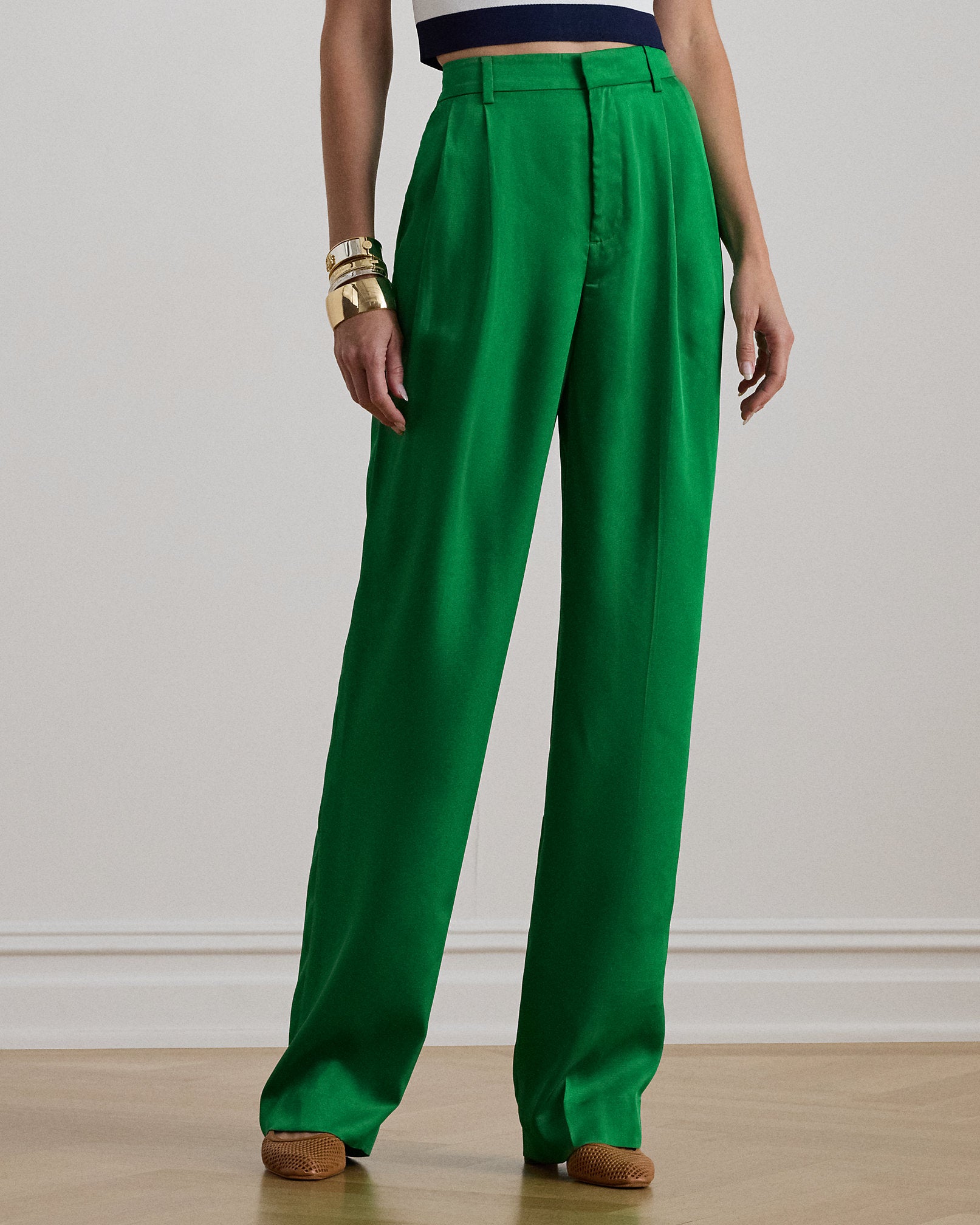 Ralph Lauren Pleated Twill Tapered Pant