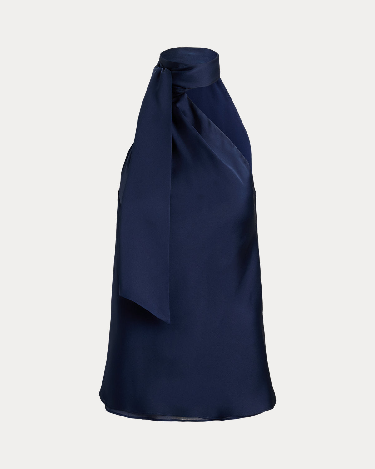 Ralph Lauren Charmeuse TieNeck Halter Top