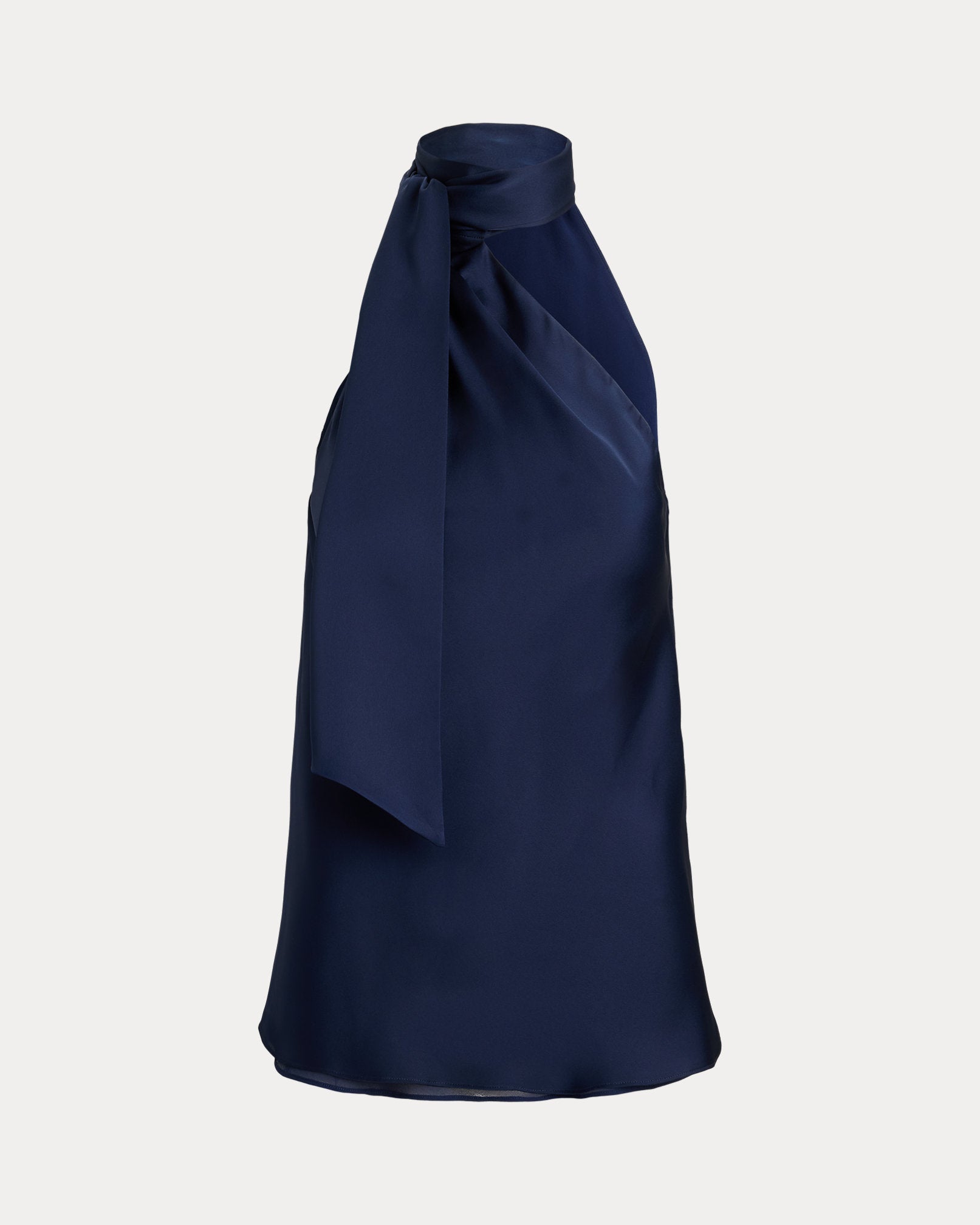 Ralph Lauren Charmeuse TieNeck Halter Top