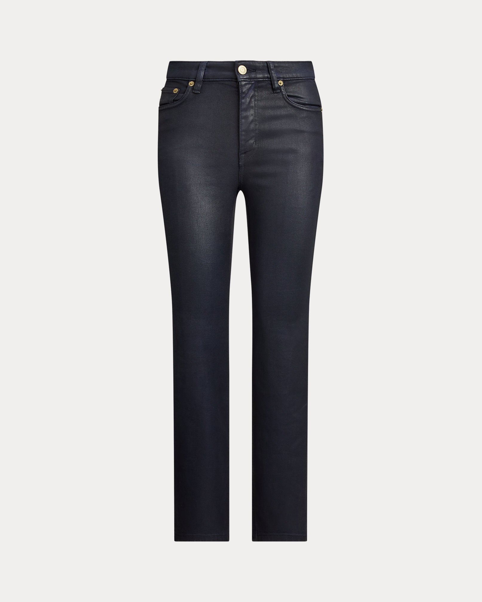 Ralph Lauren Coated HighRise Straight Ankle Jean