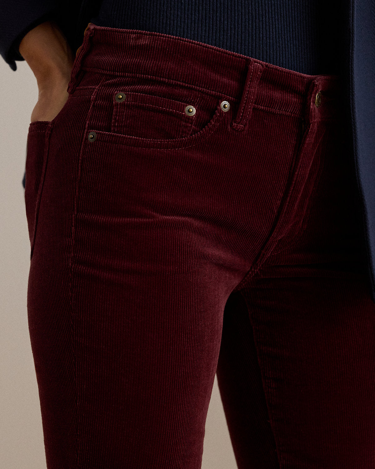 Ralph Lauren Stretch Corduroy MidRise Straight Pant