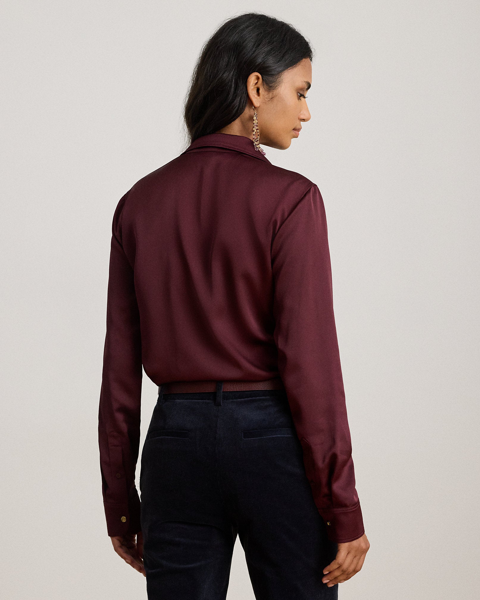 Ralph Lauren Classic Fit Satin Charmeuse Shirt