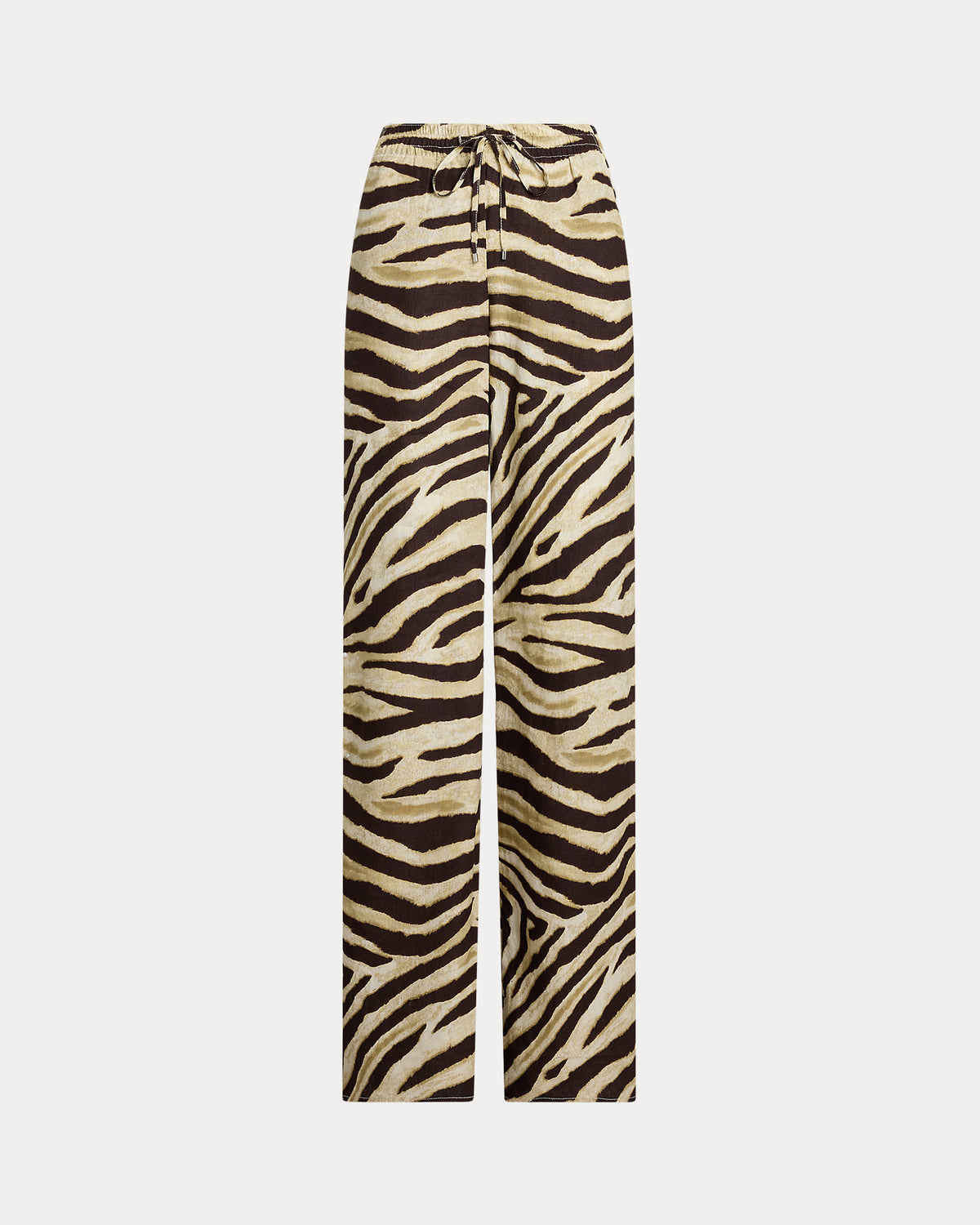 Ralph Lauren ZebraPrint Linen WideLeg Pant