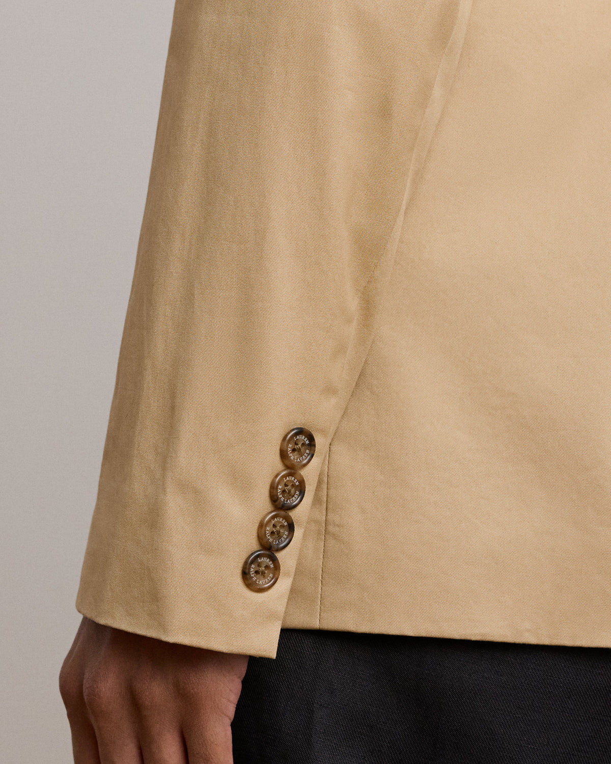 Ralph Lauren DoubleBreasted Cotton Twill Blazer