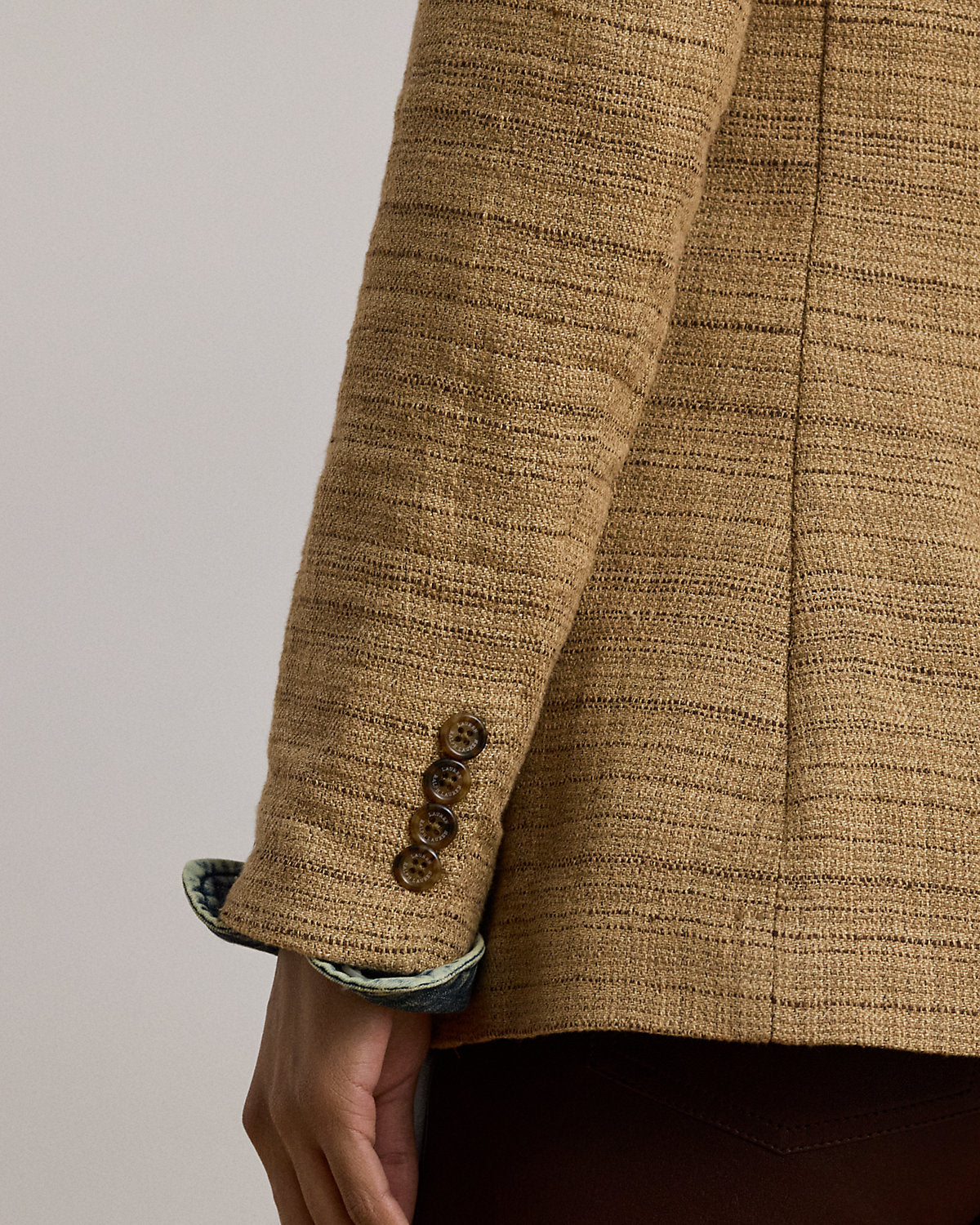 Ralph Lauren Herringbone LinenBlend Tweed Blazer