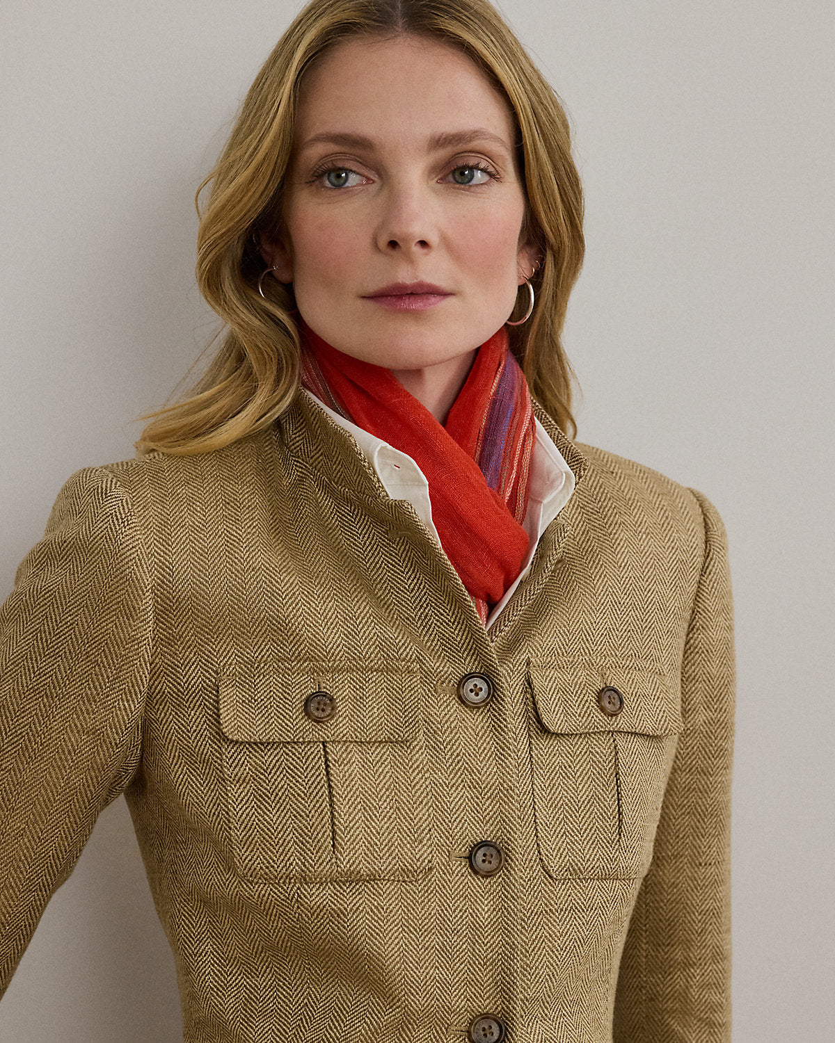 Ralph Lauren Herringbone Linen Jacket