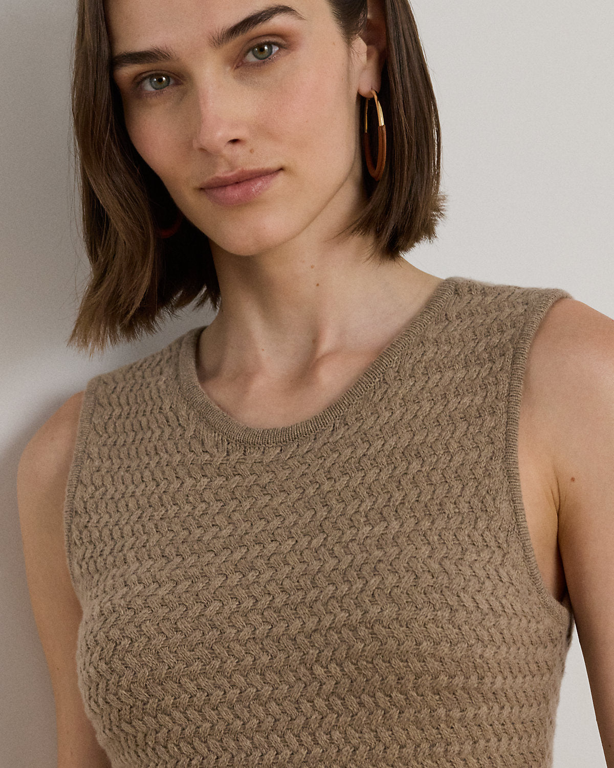 Ralph Lauren BasketWeave Sleeveless Sweater Dress