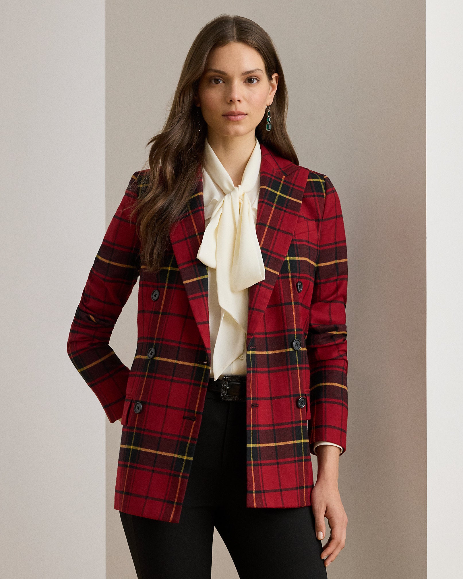 Ralph Lauren Plaid DoubleBreasted WoolBlend Blazer