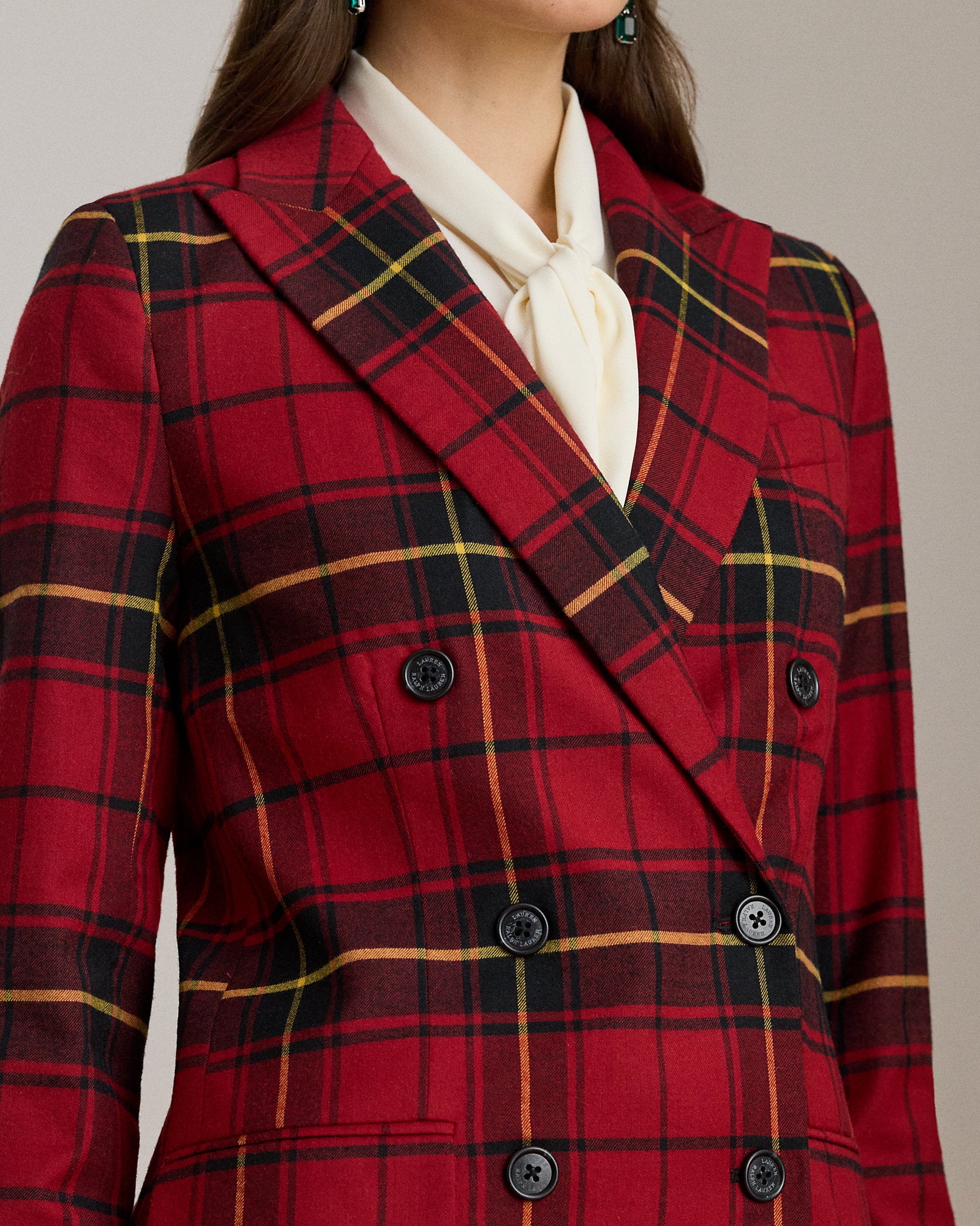Ralph Lauren Plaid DoubleBreasted WoolBlend Blazer