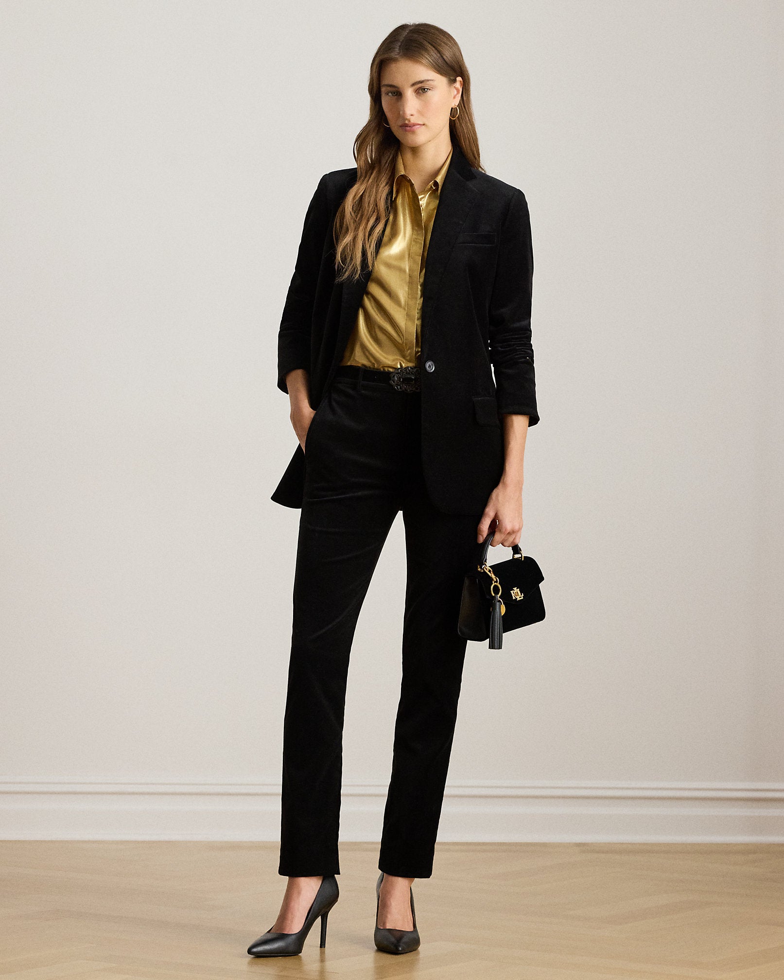 Ralph Lauren Stretch Velvet Blazer