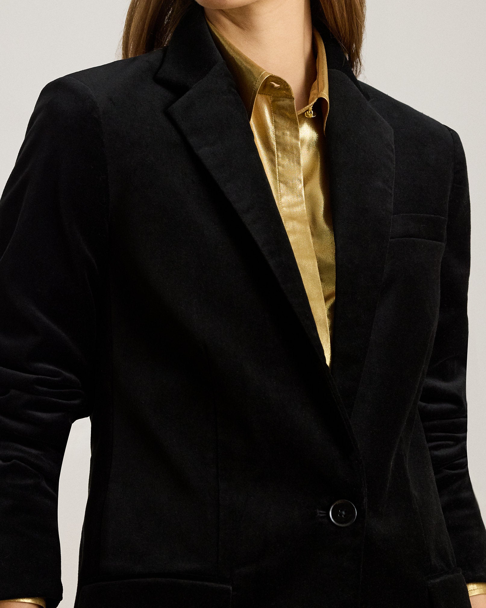 Ralph Lauren Stretch Velvet Blazer