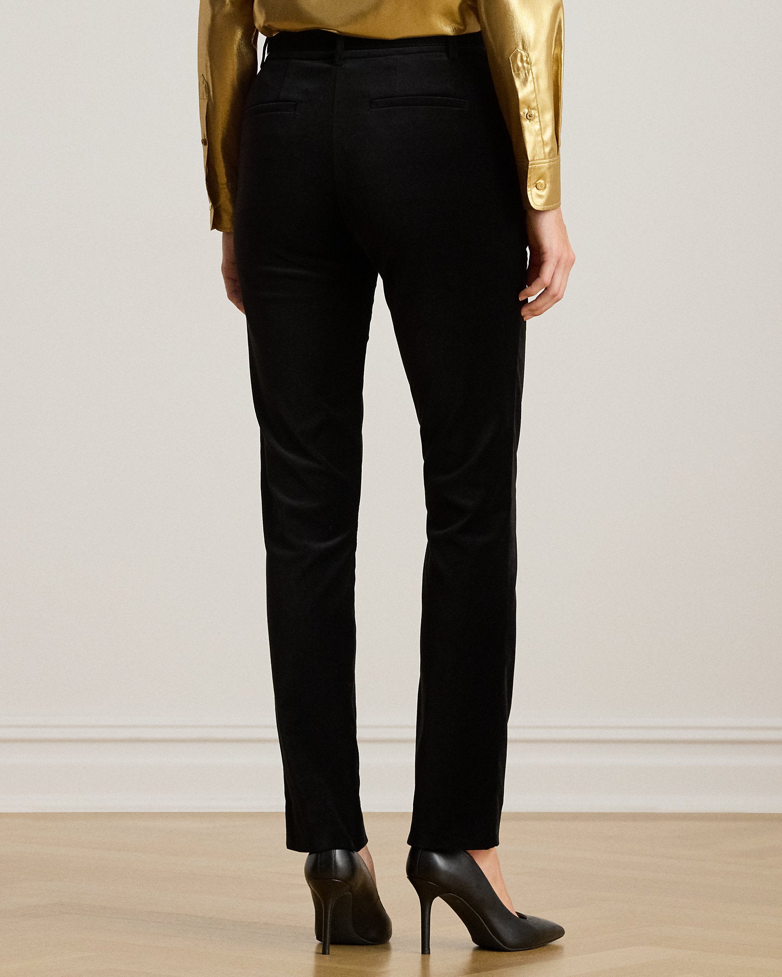 Ralph Lauren Stretch Velvet Cropped Pant