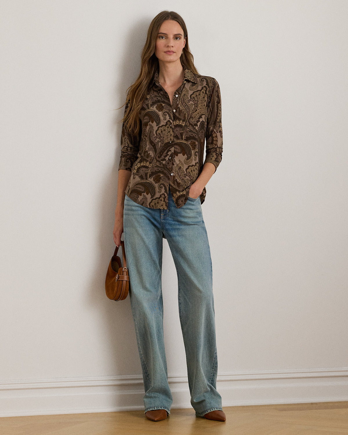 Ralph Lauren Slim Fit Paisley Jersey Shirt