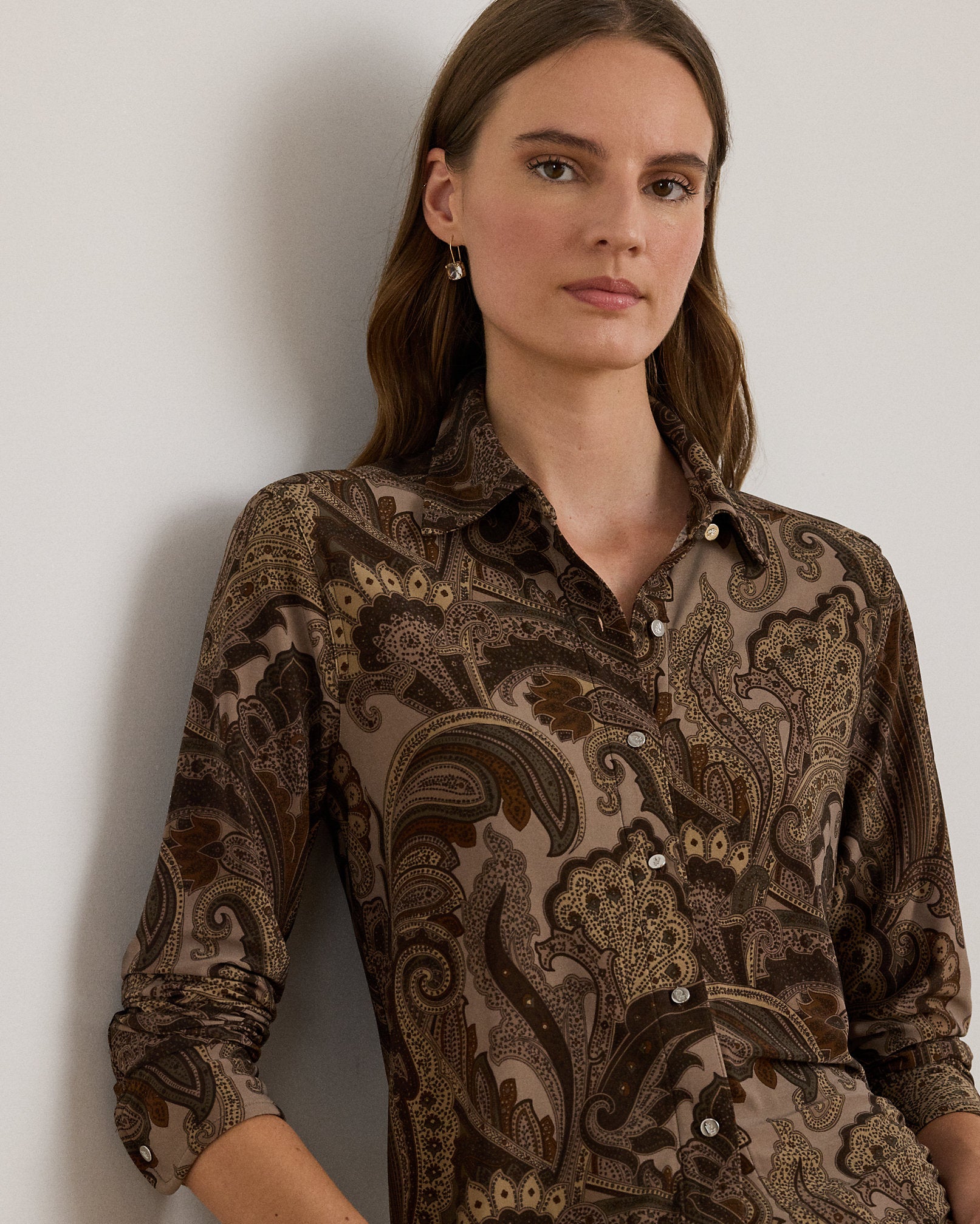 Ralph Lauren Slim Fit Paisley Jersey Shirt