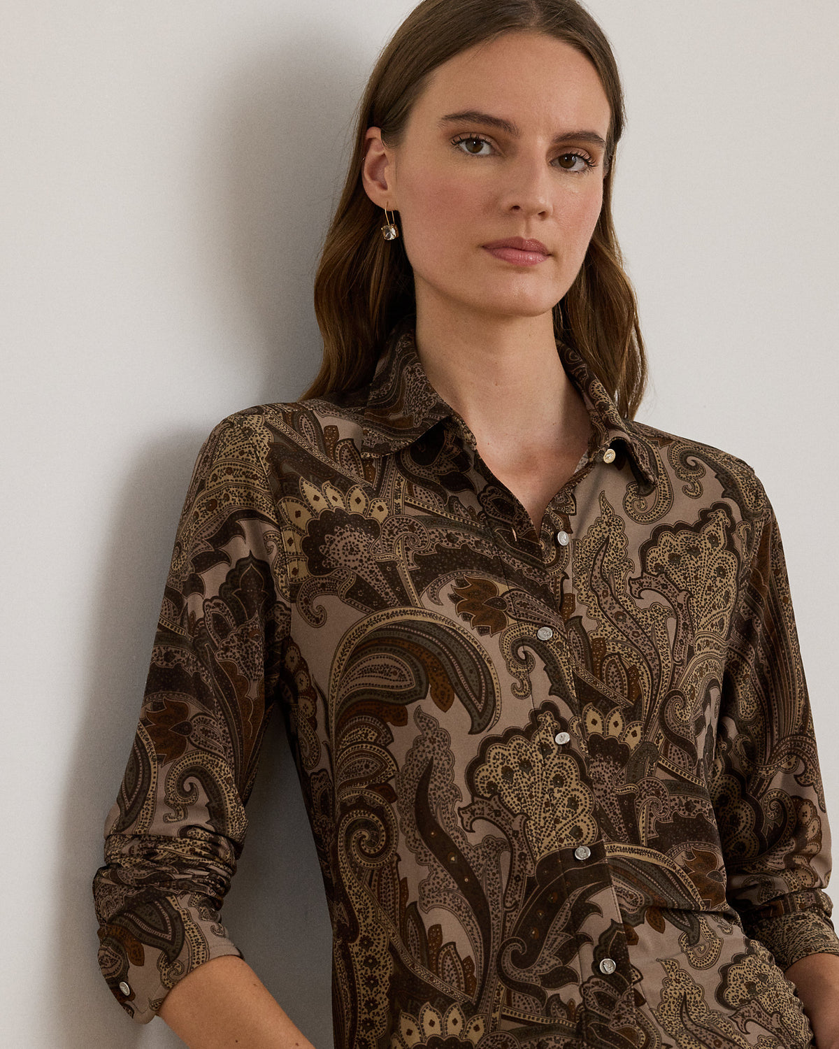Ralph Lauren Slim Fit Paisley Jersey Shirt