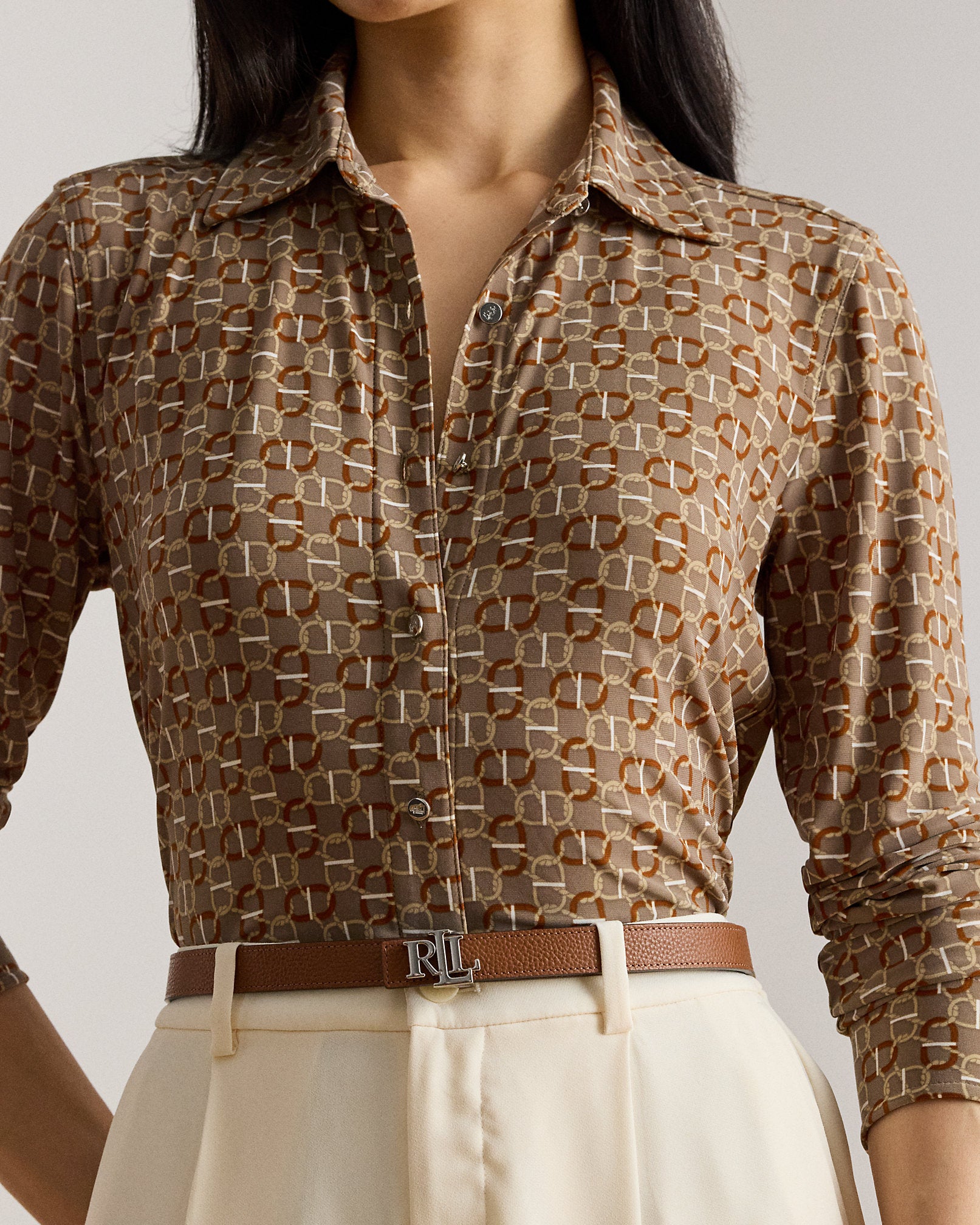 Ralph Lauren Slim Fit GeoPrint Jersey Shirt