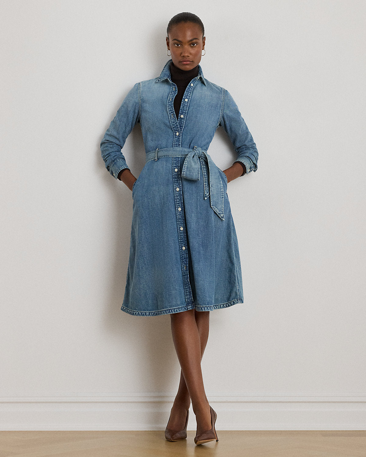 Ralph Lauren Belted Denim Shirtdress