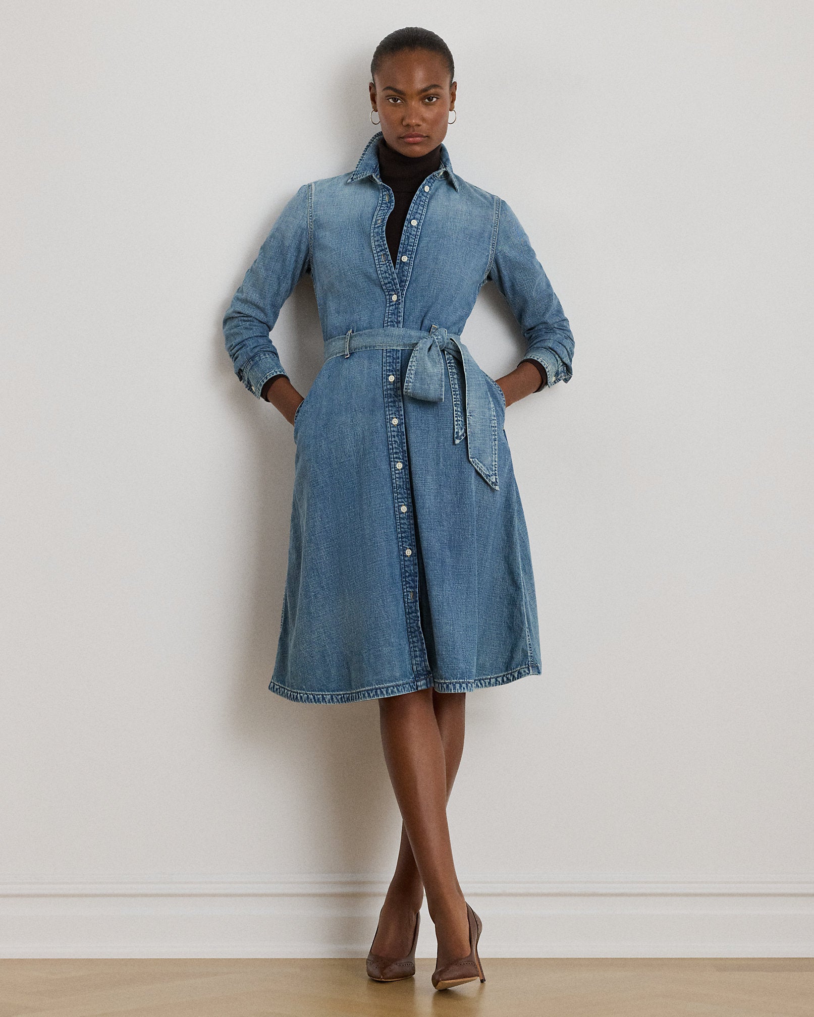 Ralph Lauren Belted Denim Shirtdress