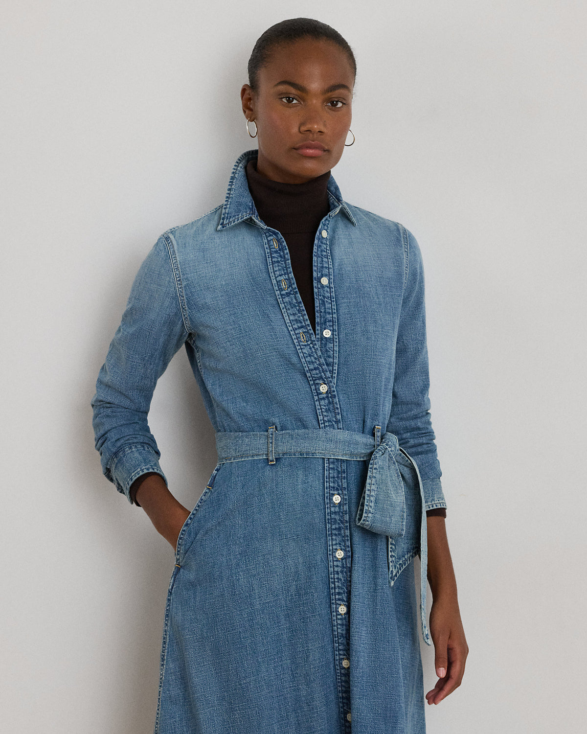 Ralph Lauren Belted Denim Shirtdress