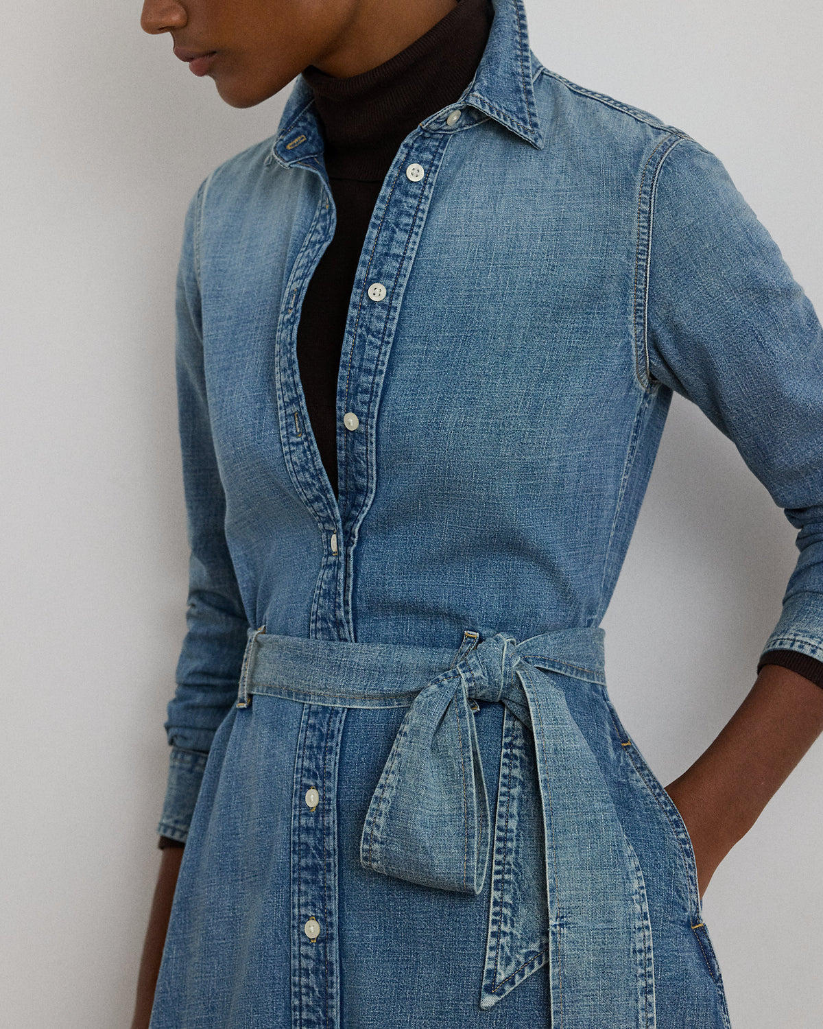 Ralph Lauren Belted Denim Shirtdress