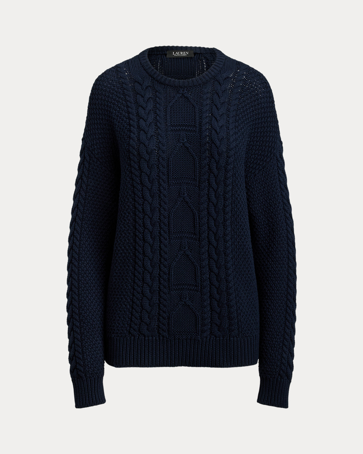 Ralph Lauren CableKnit Cotton Crewneck Sweater