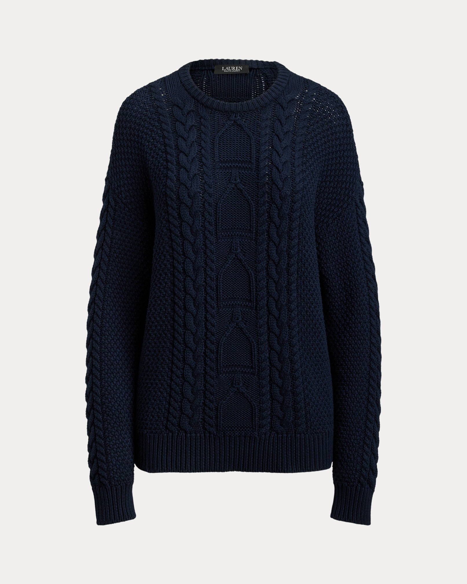 Ralph Lauren CableKnit Cotton Crewneck Sweater