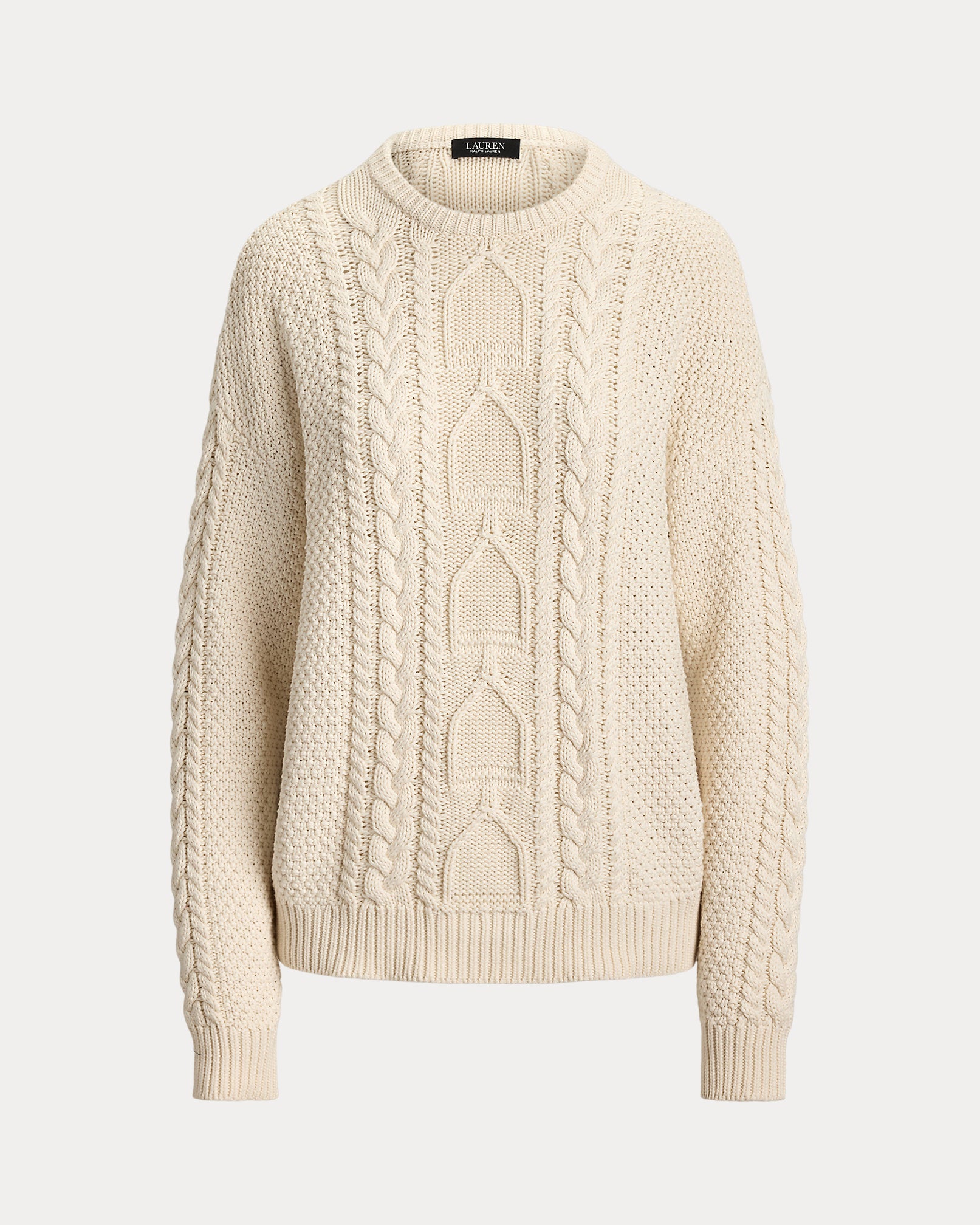 Ralph Lauren CableKnit Cotton Crewneck Sweater