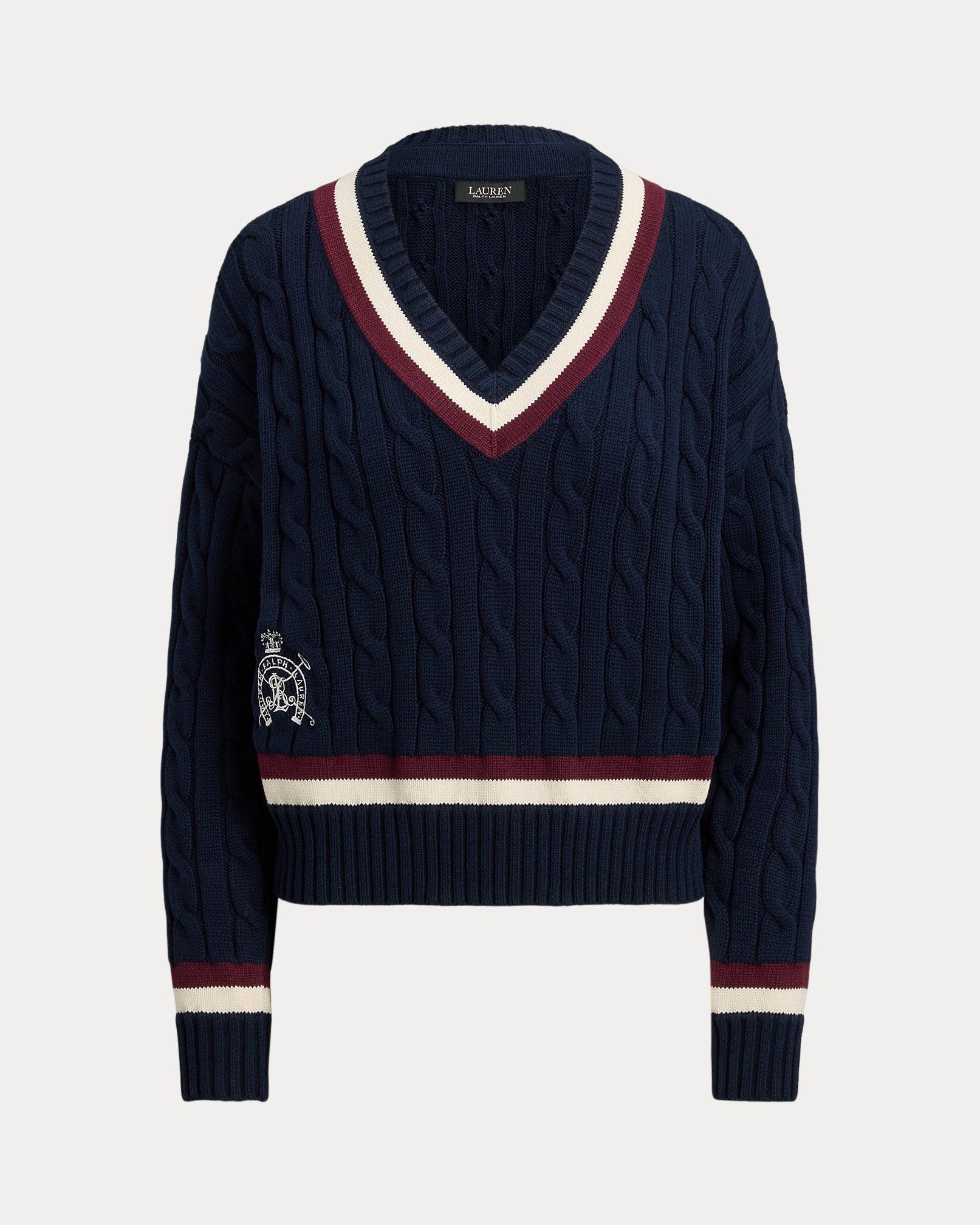 Ralph Lauren CableKnit Cotton Cricket Sweater