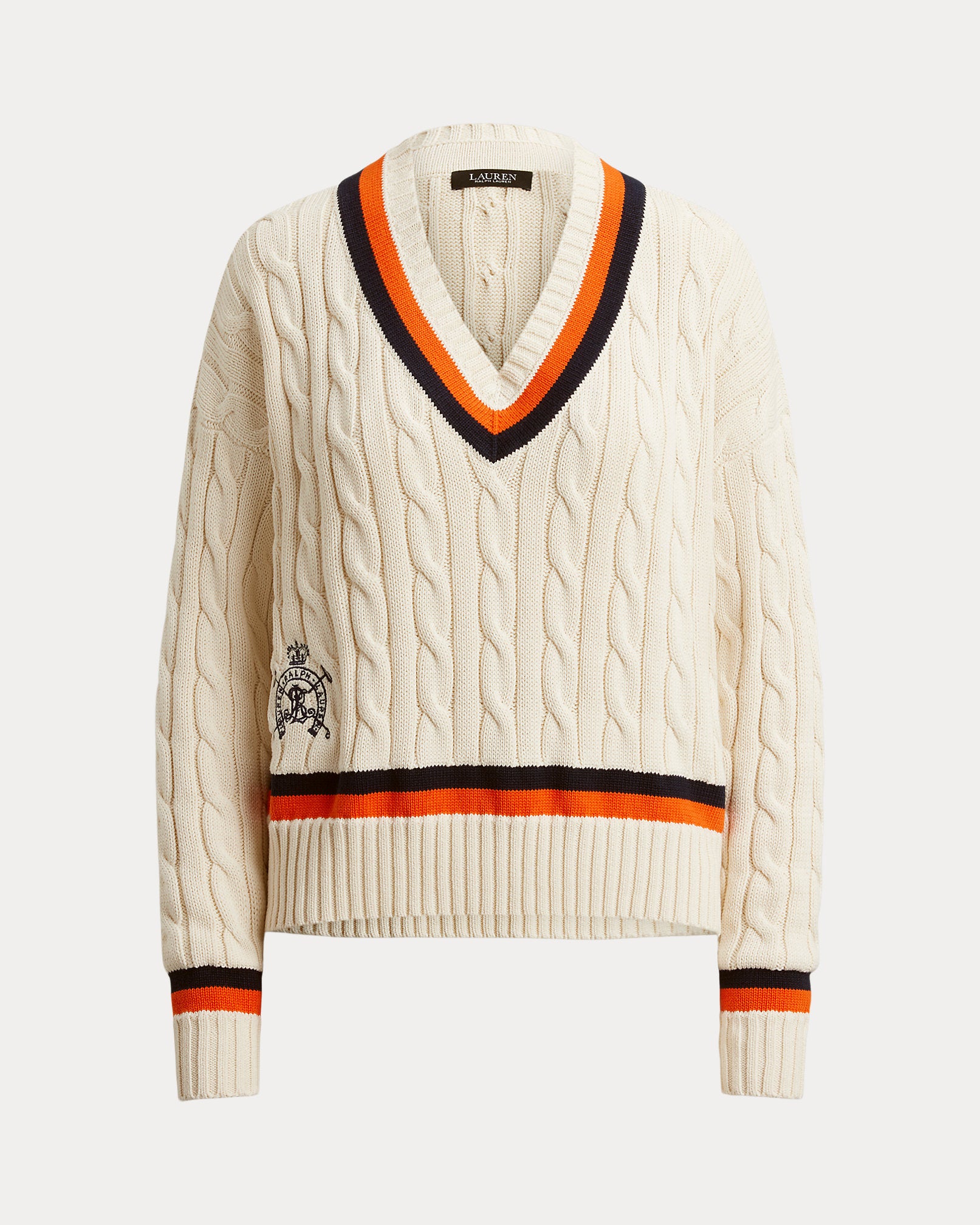 Ralph Lauren CableKnit Cotton Cricket Sweater