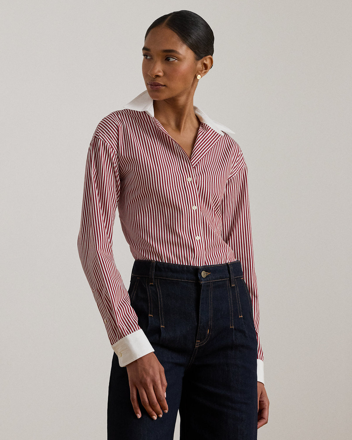 Ralph Lauren Striped Cotton Broadcloth Shirt