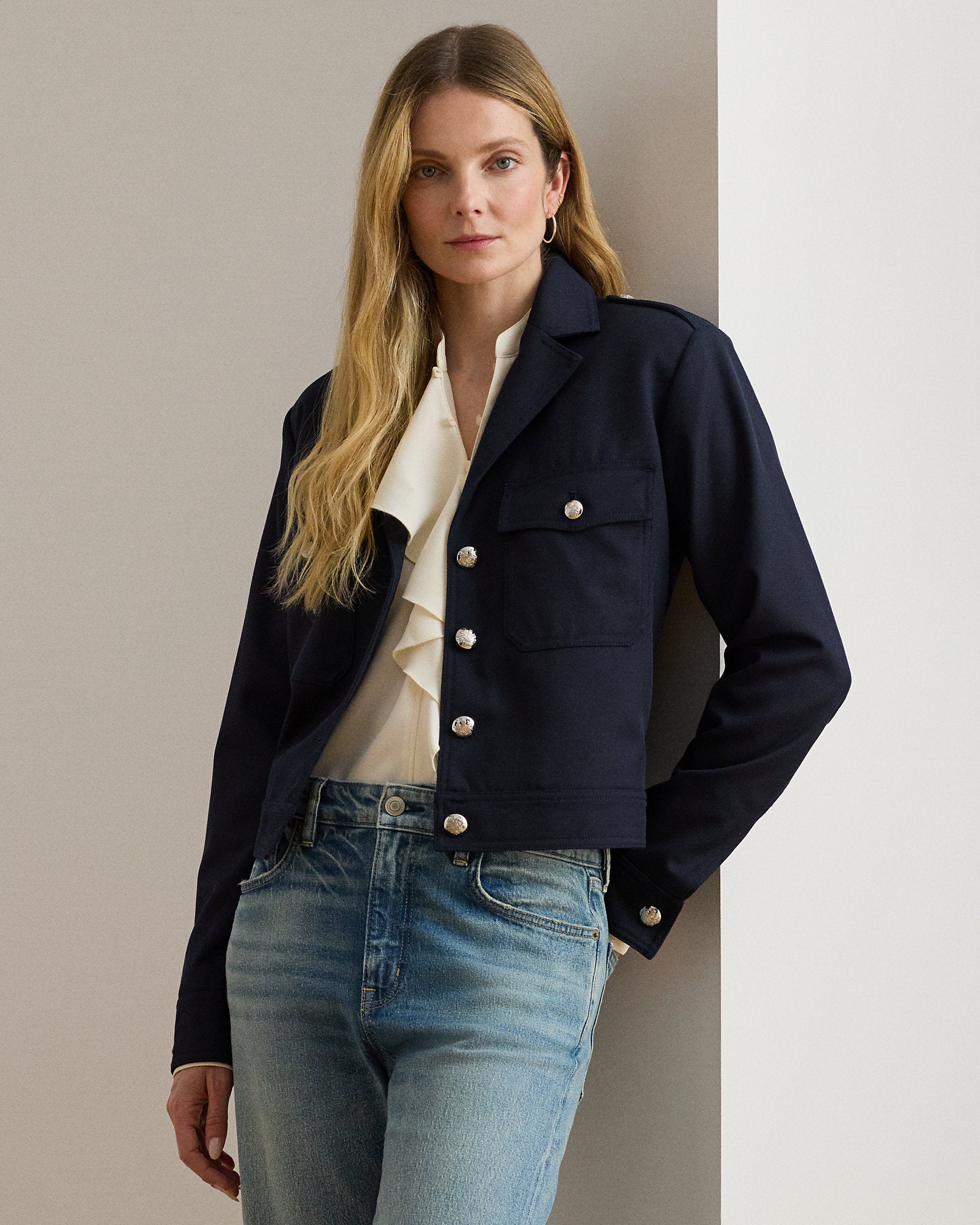 Ralph Lauren Cropped WoolBlend Twill Jacket