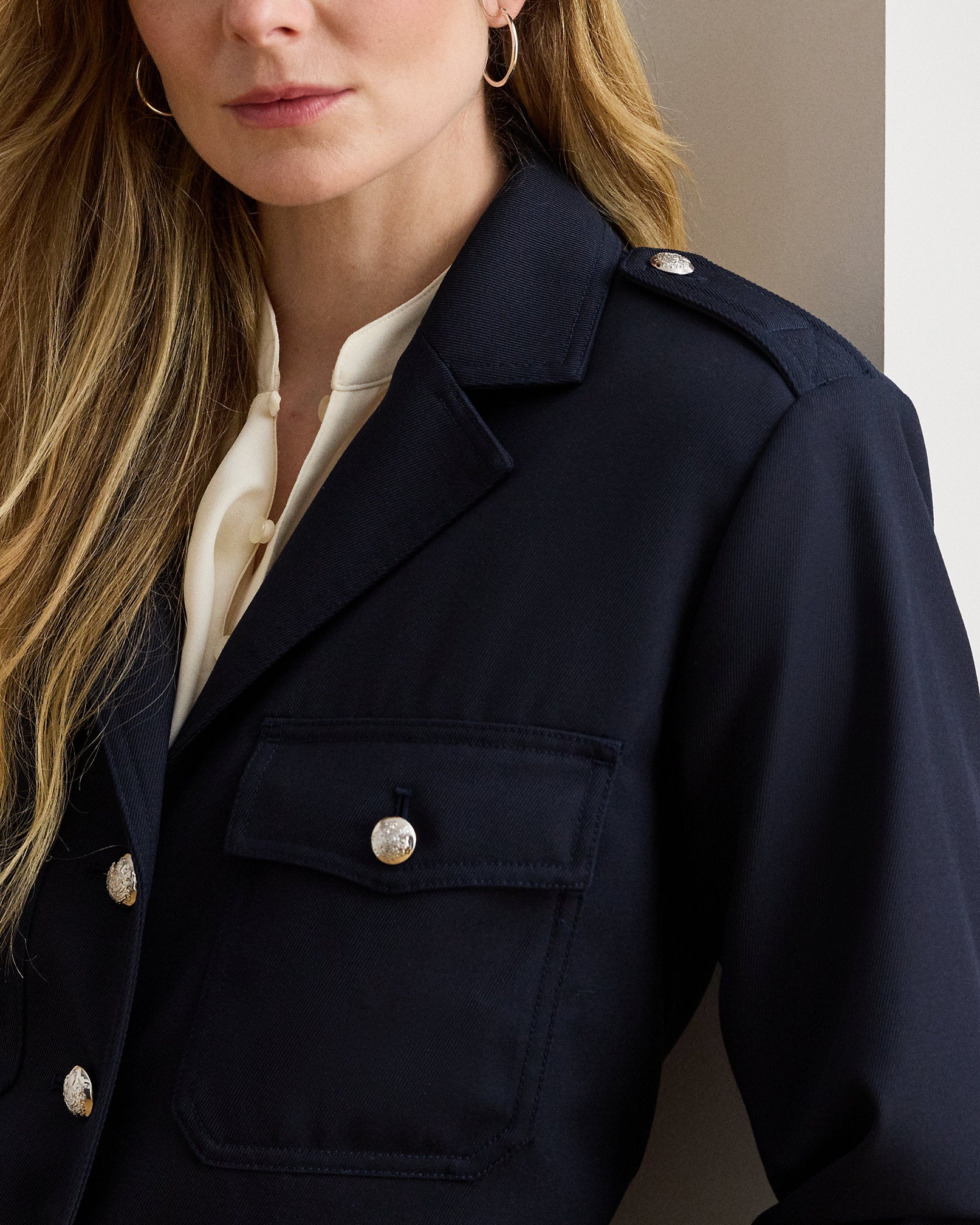 Ralph Lauren Cropped WoolBlend Twill Jacket