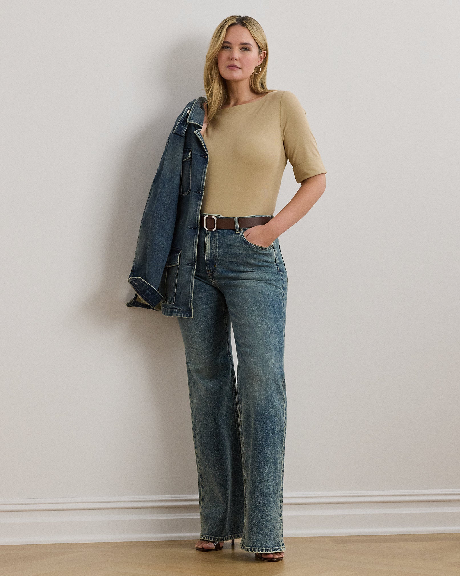 Ralph Lauren Stretch Cotton Boatneck Tee