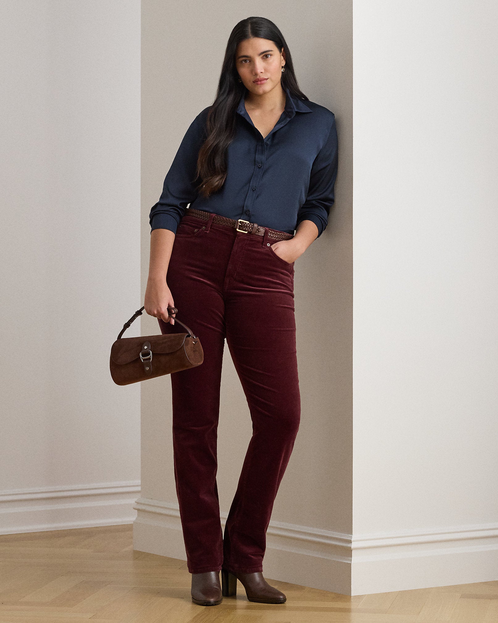 Ralph Lauren Classic Fit Satin Charmeuse Shirt