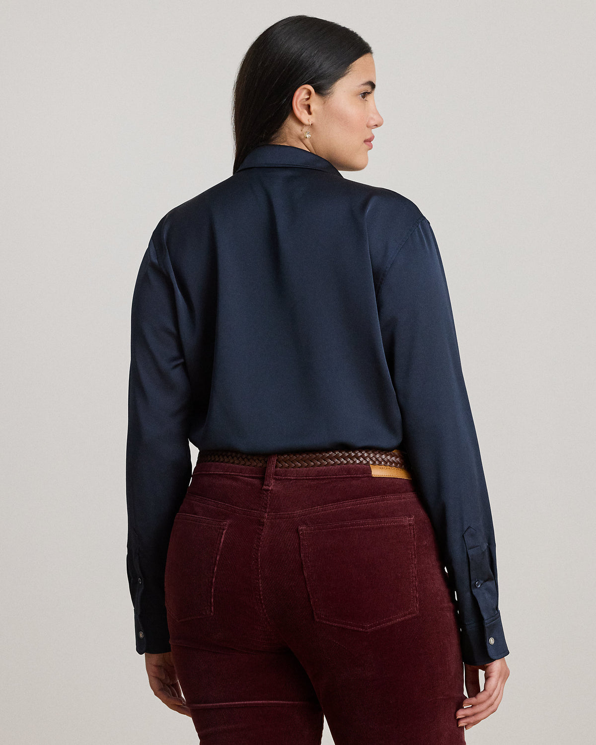 Ralph Lauren Classic Fit Satin Charmeuse Shirt