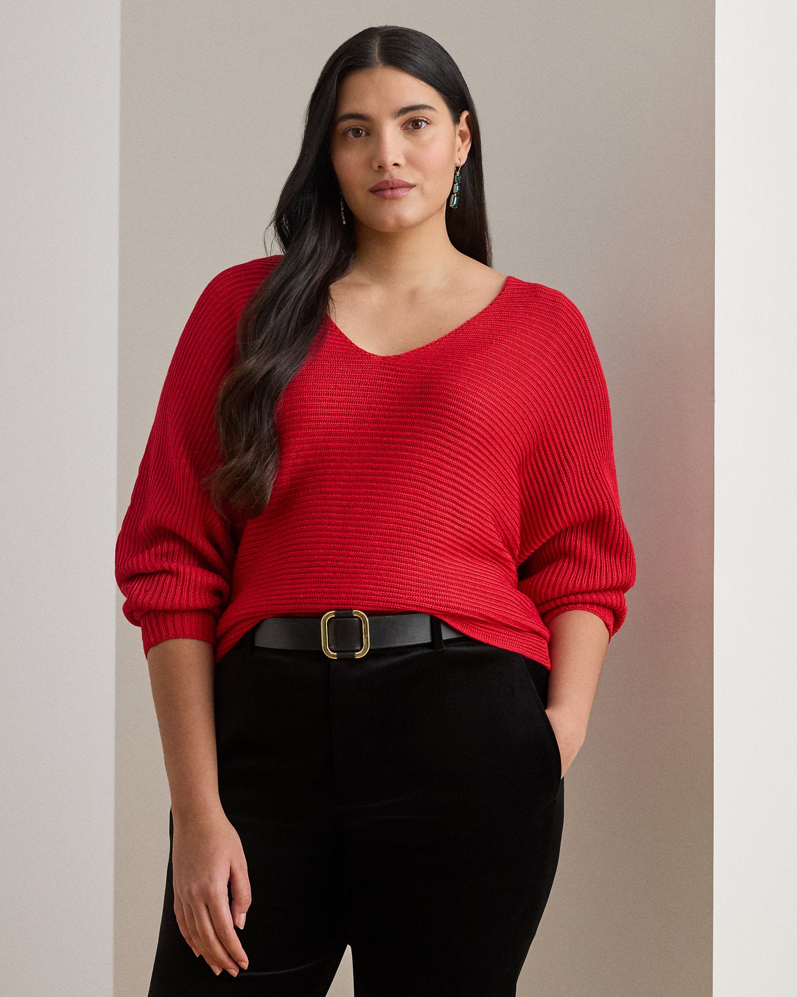 Ralph Lauren RibKnit DolmanSleeve Sweater