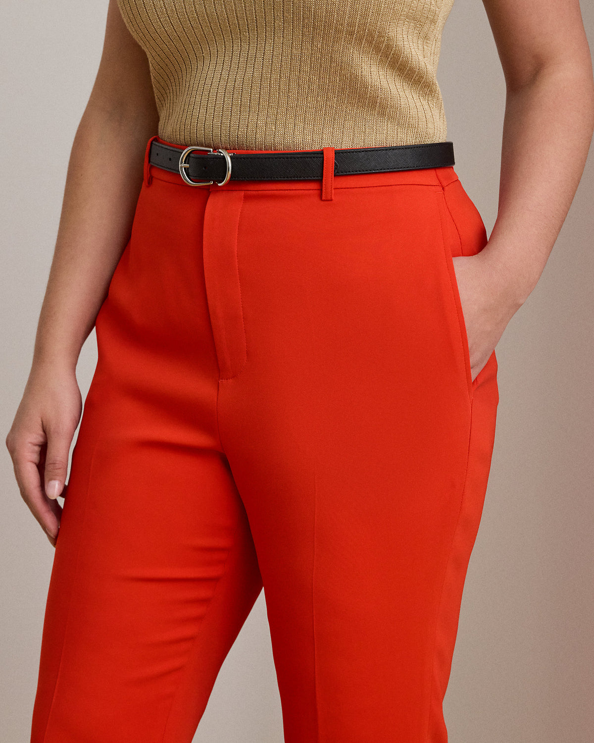 Ralph Lauren Stretch Cady Cropped Pant