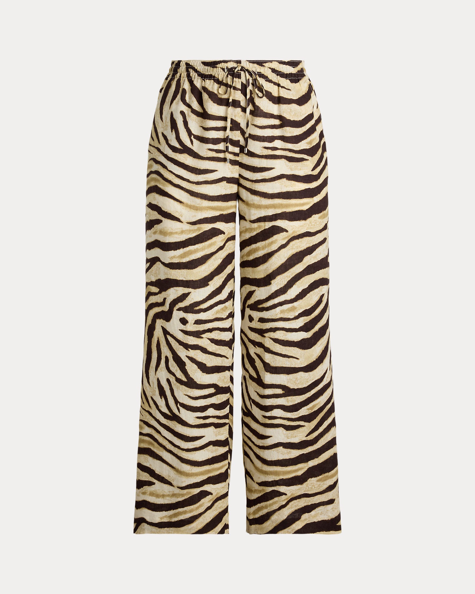 Ralph Lauren ZebraPrint Linen WideLeg Pant
