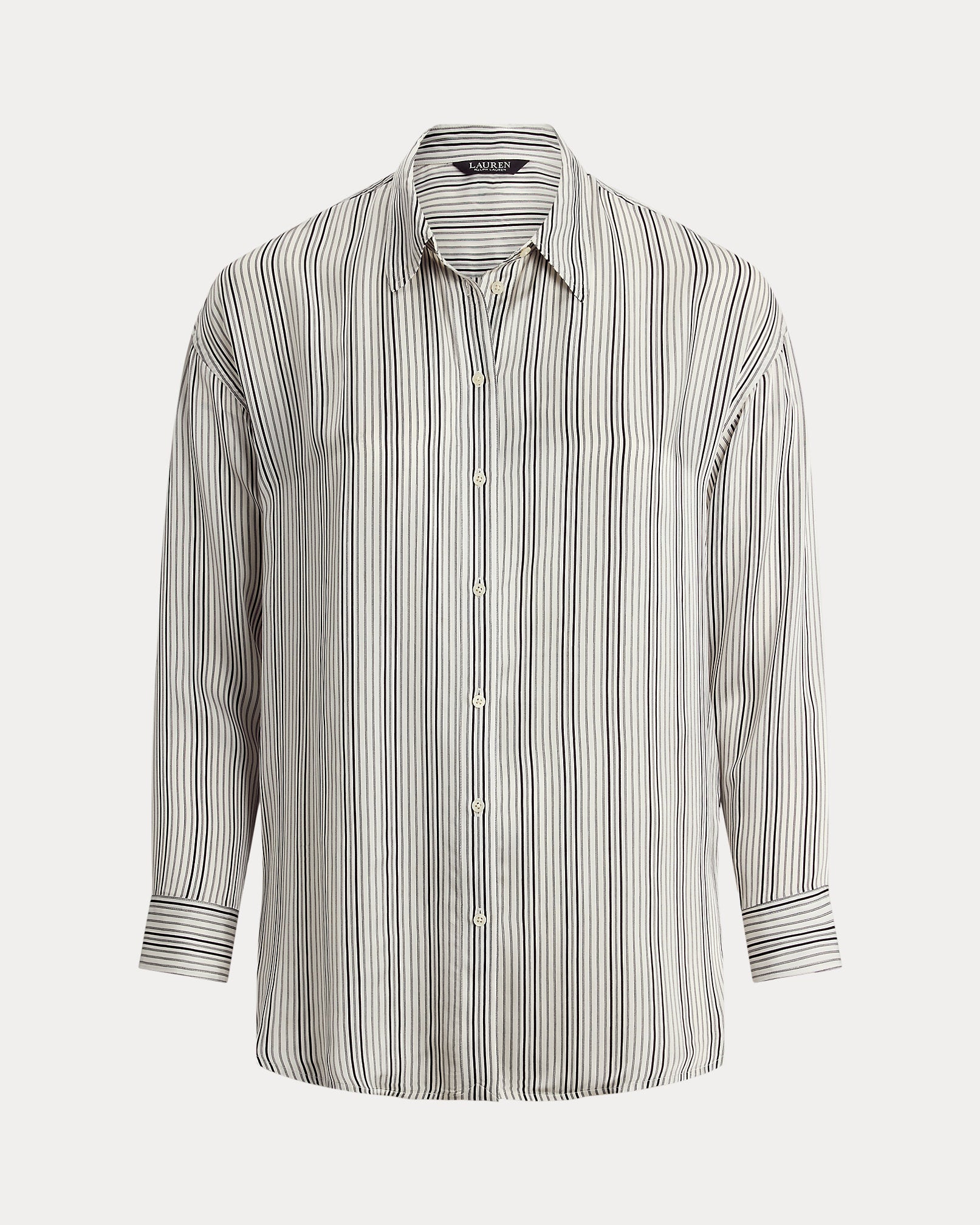 Ralph Lauren Relaxed Fit Striped Satin Shirt
