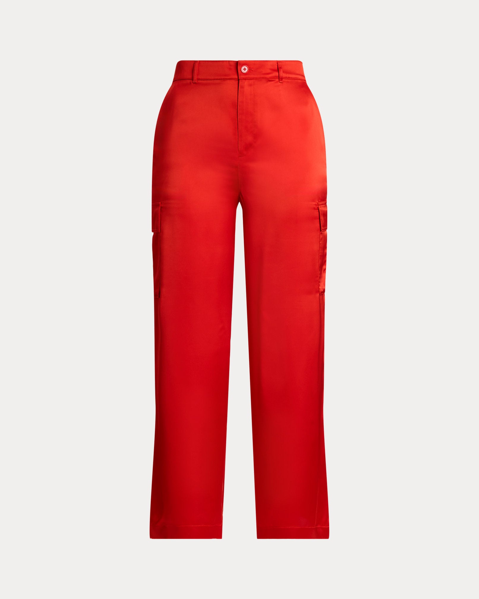 Ralph Lauren Satin Charmeuse WideLeg Cargo Pant